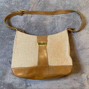 Etienne Aigner Canvas And Leather Handbag